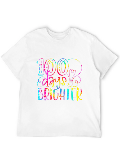 100 Days Brighter Tie Dye Graphic Tee