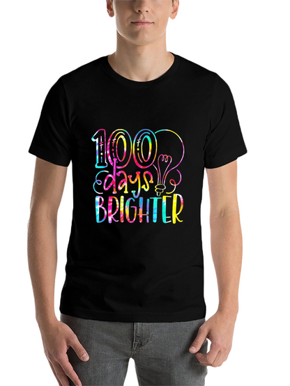 100 Days Brighter Tie Dye Graphic Tee
