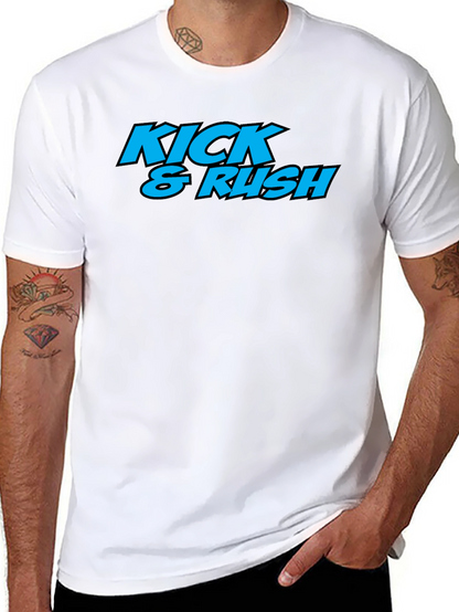 Kick & Rush Graphic Print Tee - Black T-Shirt