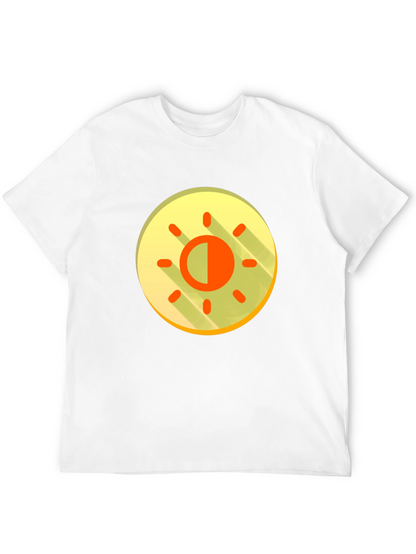 Contrast Sun Graphic T-Shirt - Black