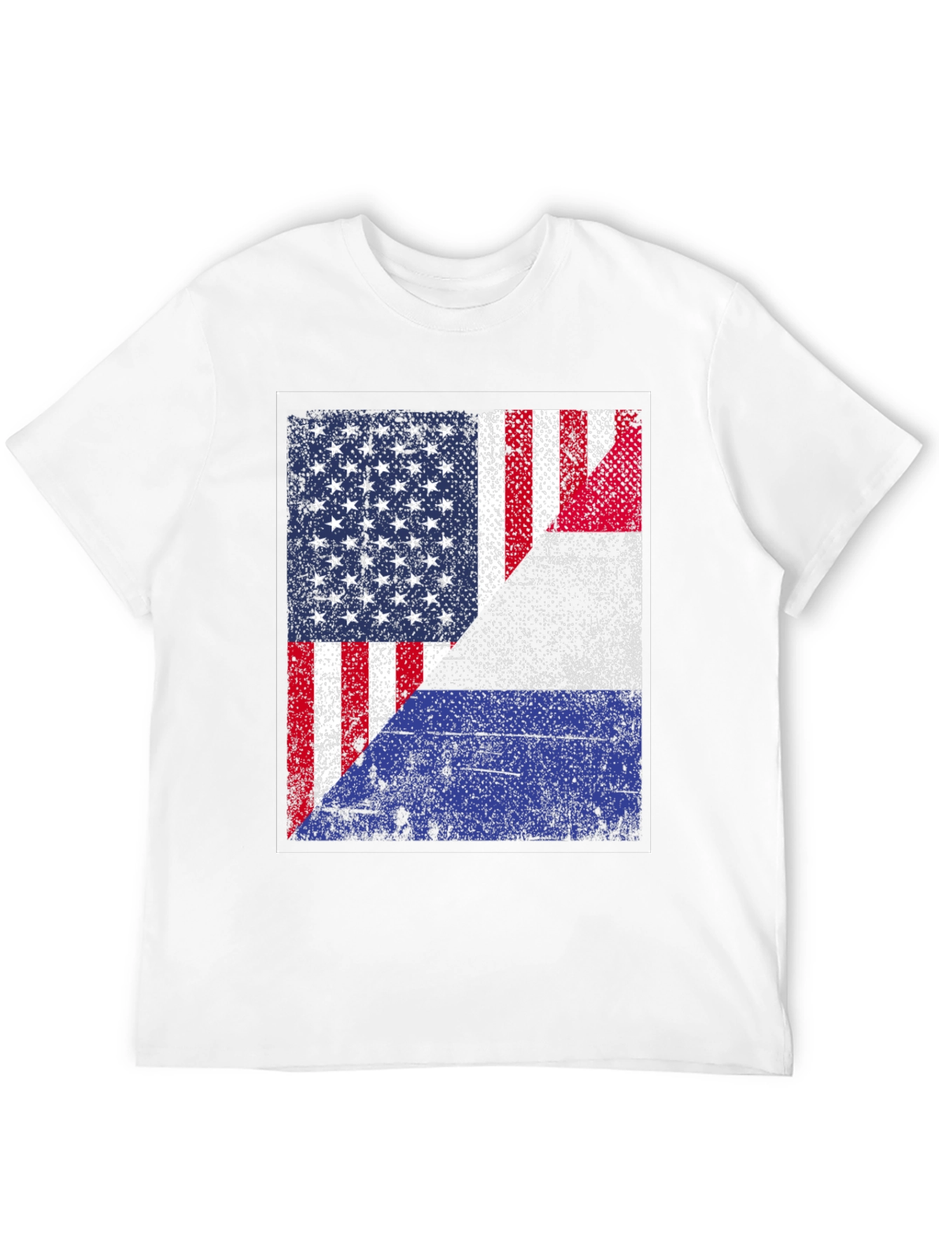 Distressed USA Flag Graphic T-Shirt