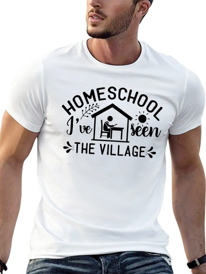 Homeschool Seen The Village Black T-Shirt