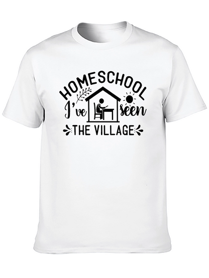 Homeschool Seen The Village Black T-Shirt