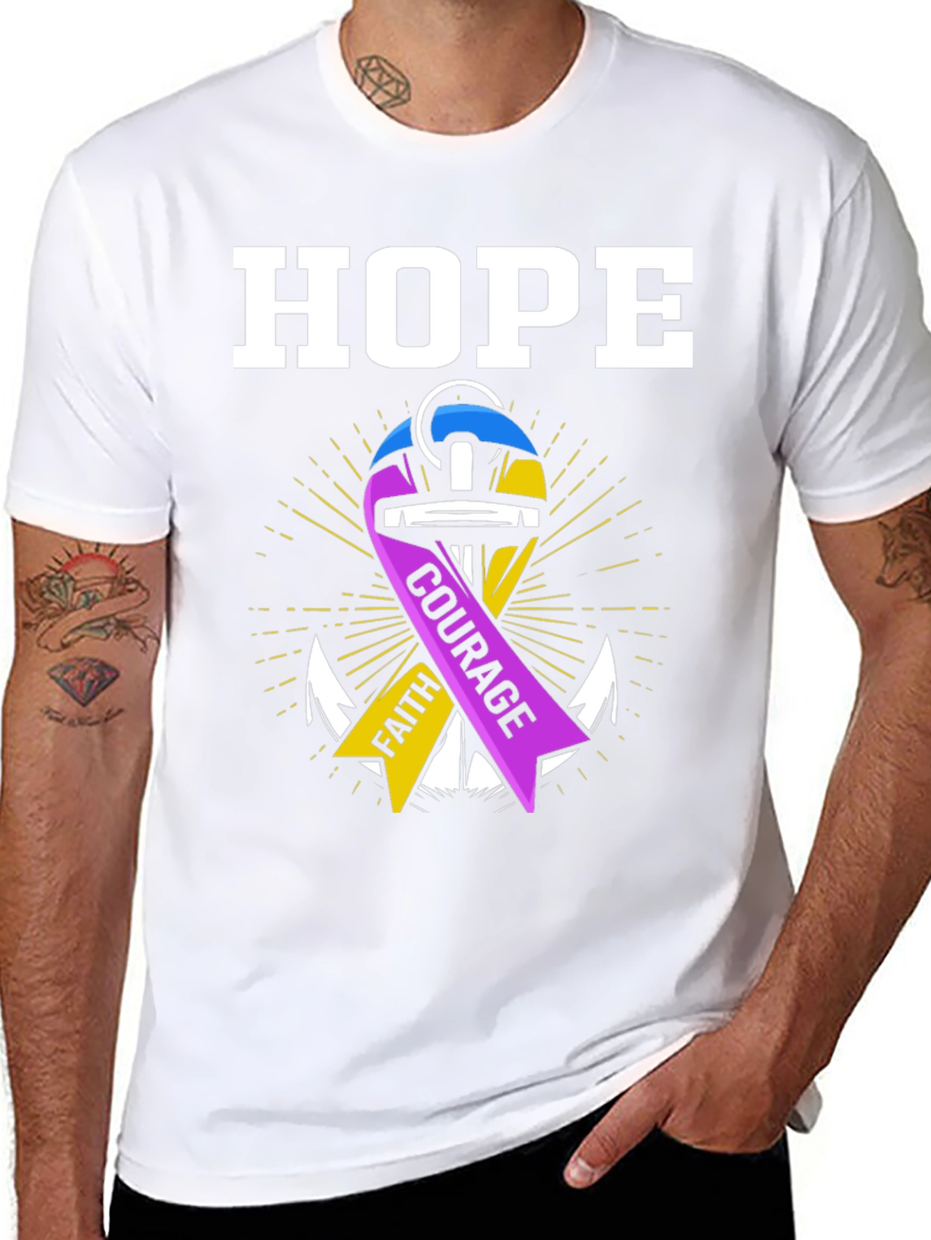 Hope Faith Courage Graphic T-Shirt