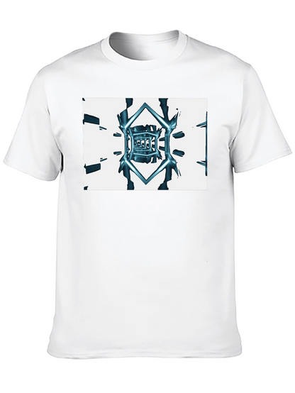 Abstract Cube Tee - Black Graphic T-Shirt