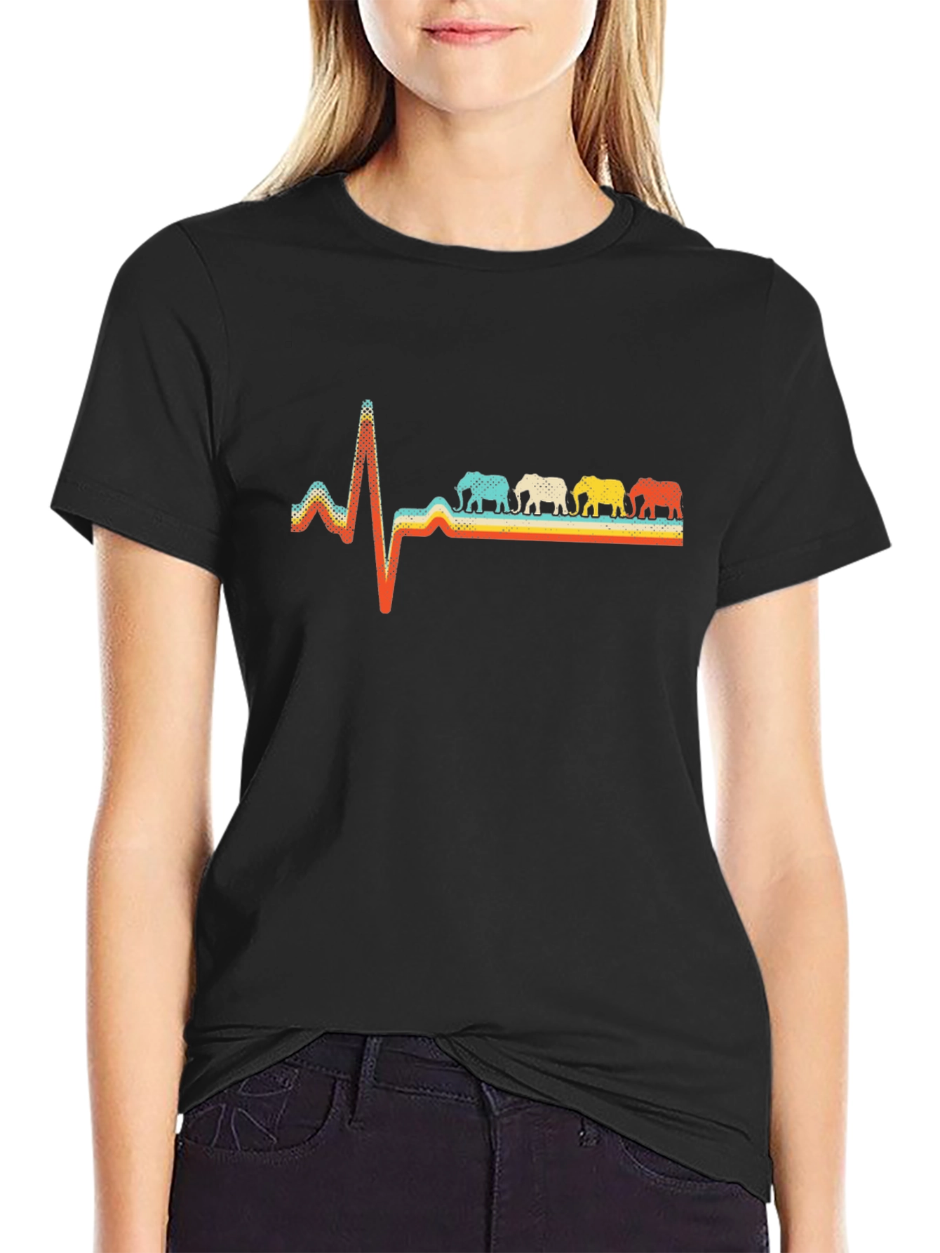 Elephant Heartbeat T-Shirt - Unique Graphic Tee