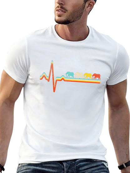 Elephant Heartbeat T-Shirt - Unique Graphic Tee