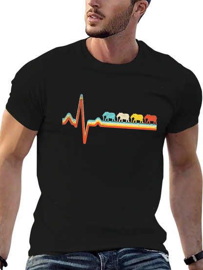 Elephant Heartbeat T-Shirt - Unique Graphic Tee