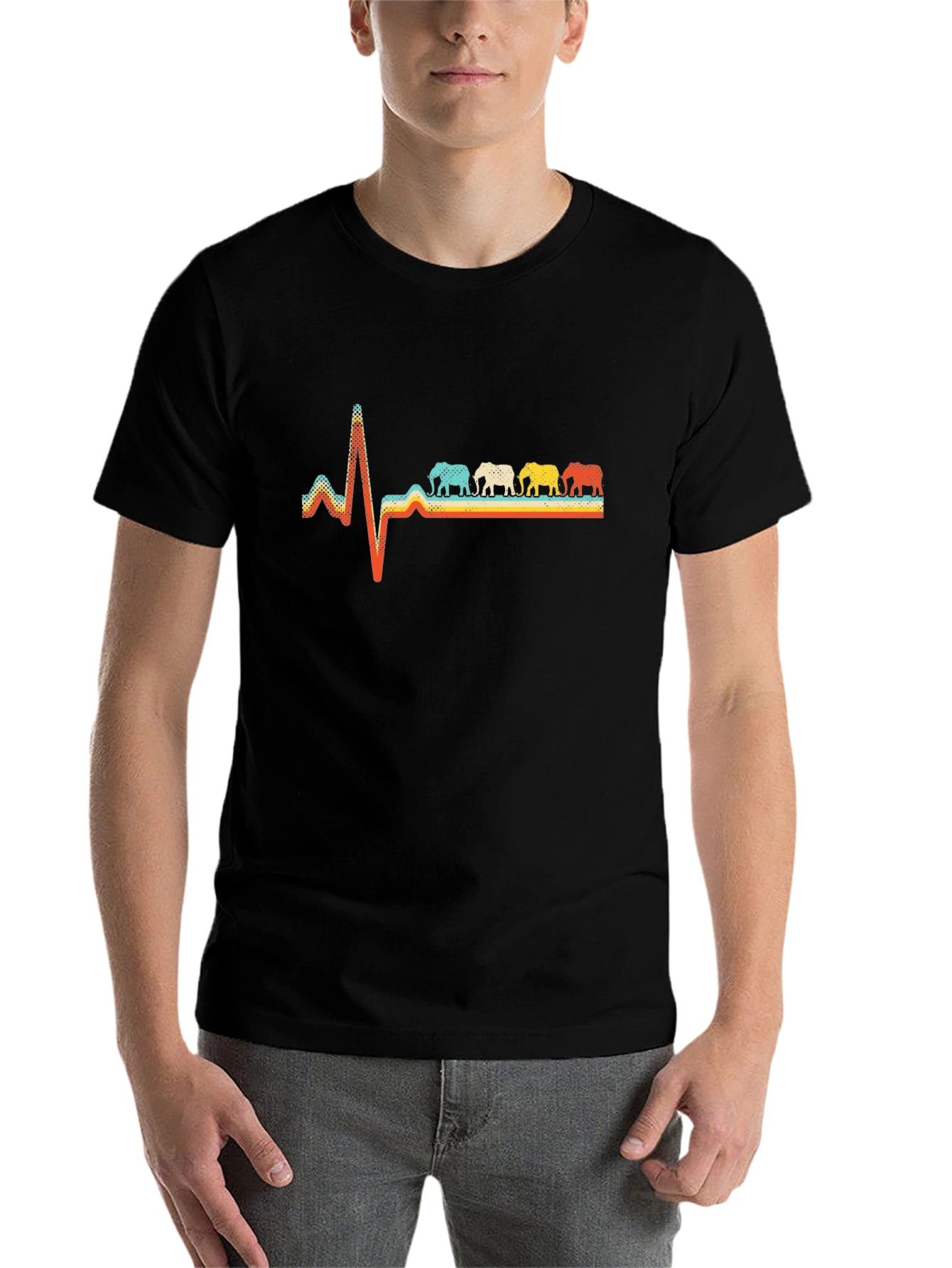 Elephant Heartbeat T-Shirt - Unique Graphic Tee
