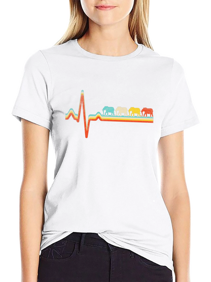 Elephant Heartbeat T-Shirt - Unique Graphic Tee