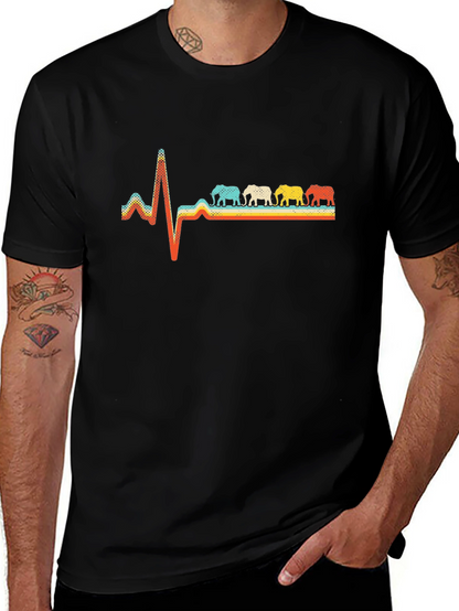 Elephant Heartbeat T-Shirt - Unique Graphic Tee