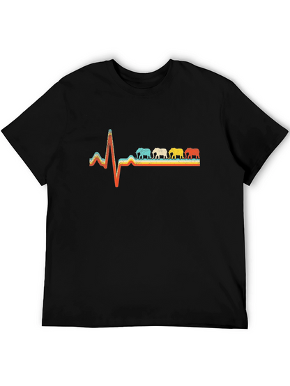 Elephant Heartbeat T-Shirt - Unique Graphic Tee