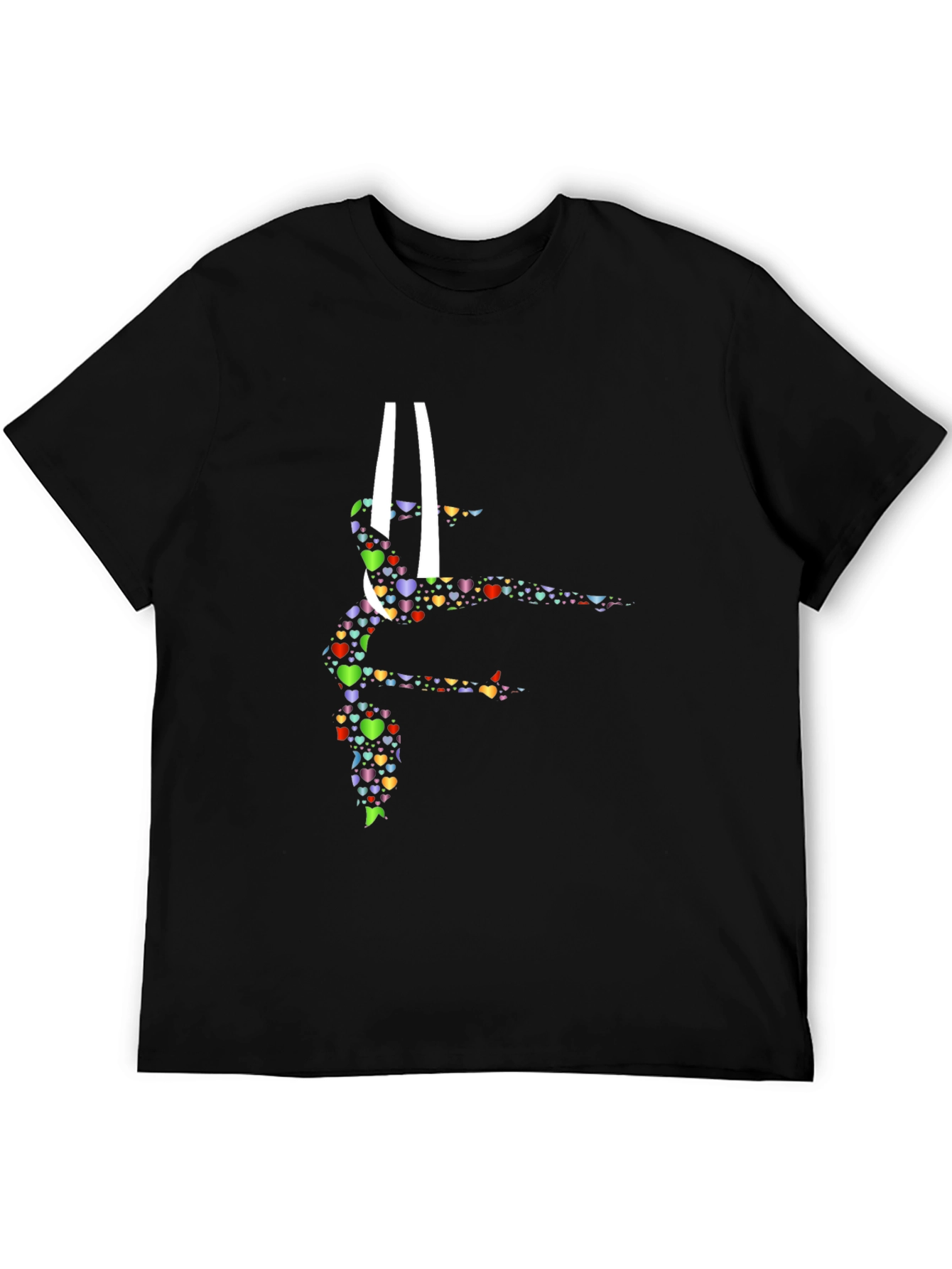 Gymnastics Heart Graphic Tee - Black