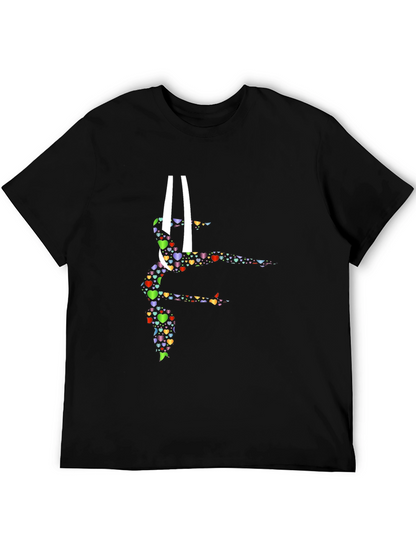 Gymnastics Heart Graphic Tee - Black
