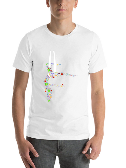 Gymnastics Heart Graphic Tee - Black