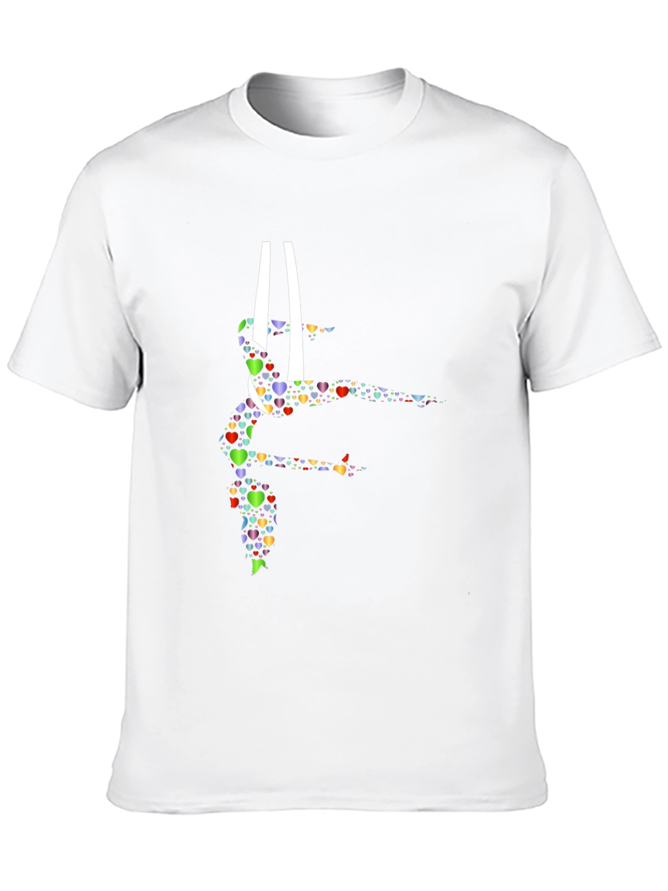 Gymnastics Heart Graphic Tee - Black