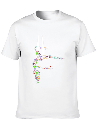 Gymnastics Heart Graphic Tee - Black