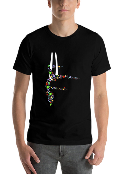 Gymnastics Heart Graphic Tee - Black