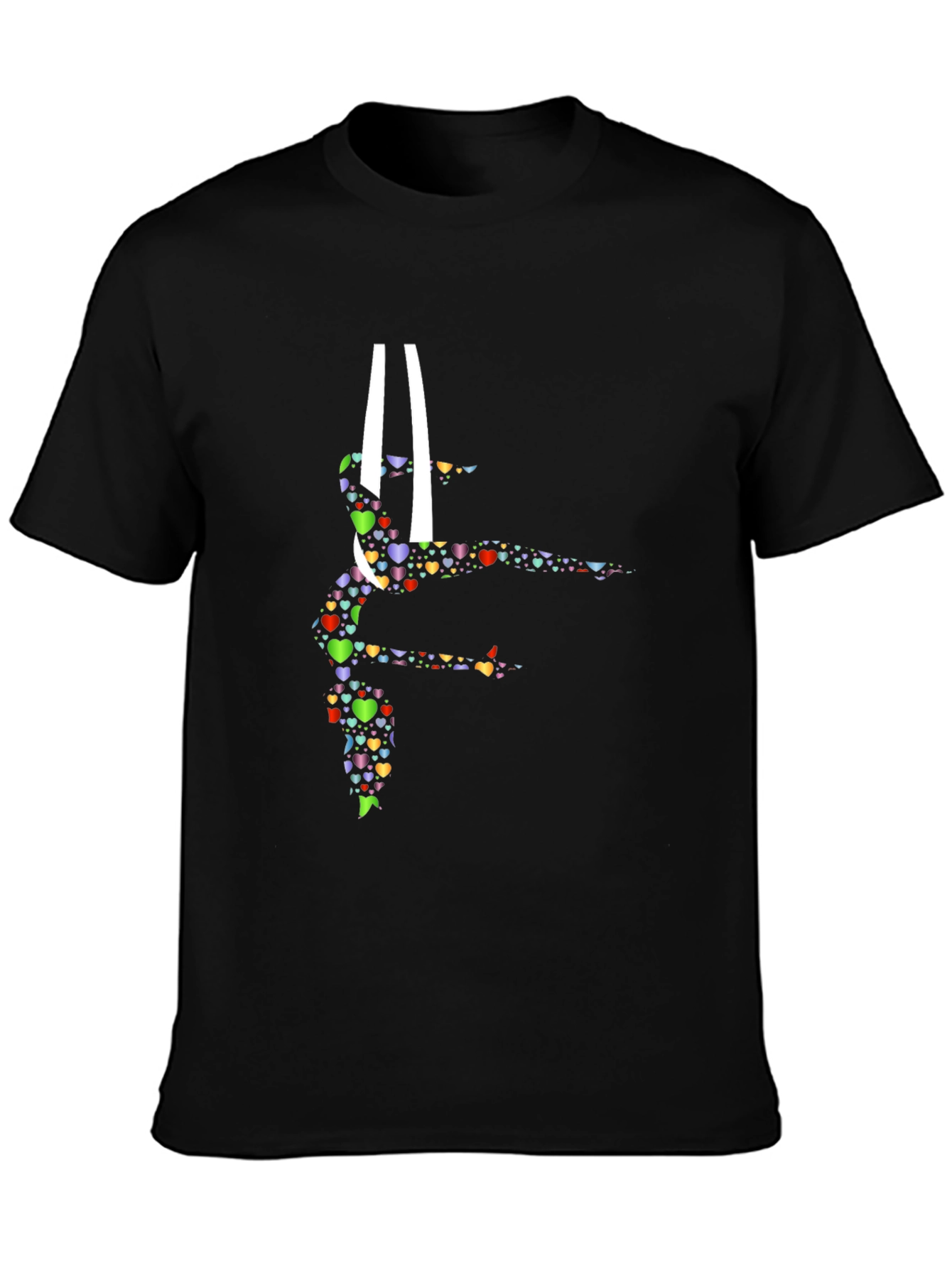 Gymnastics Heart Graphic Tee - Black