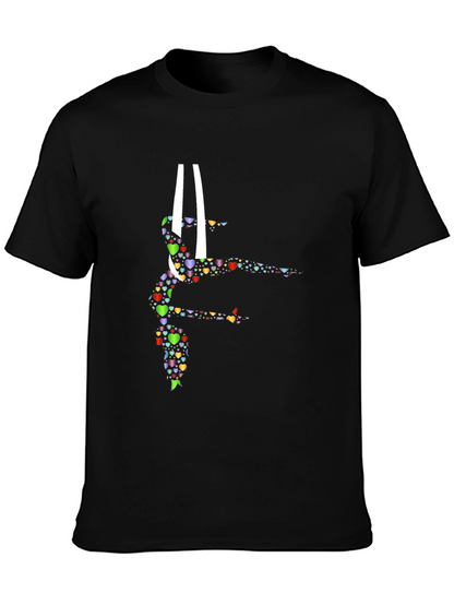 Gymnastics Heart Graphic Tee - Black