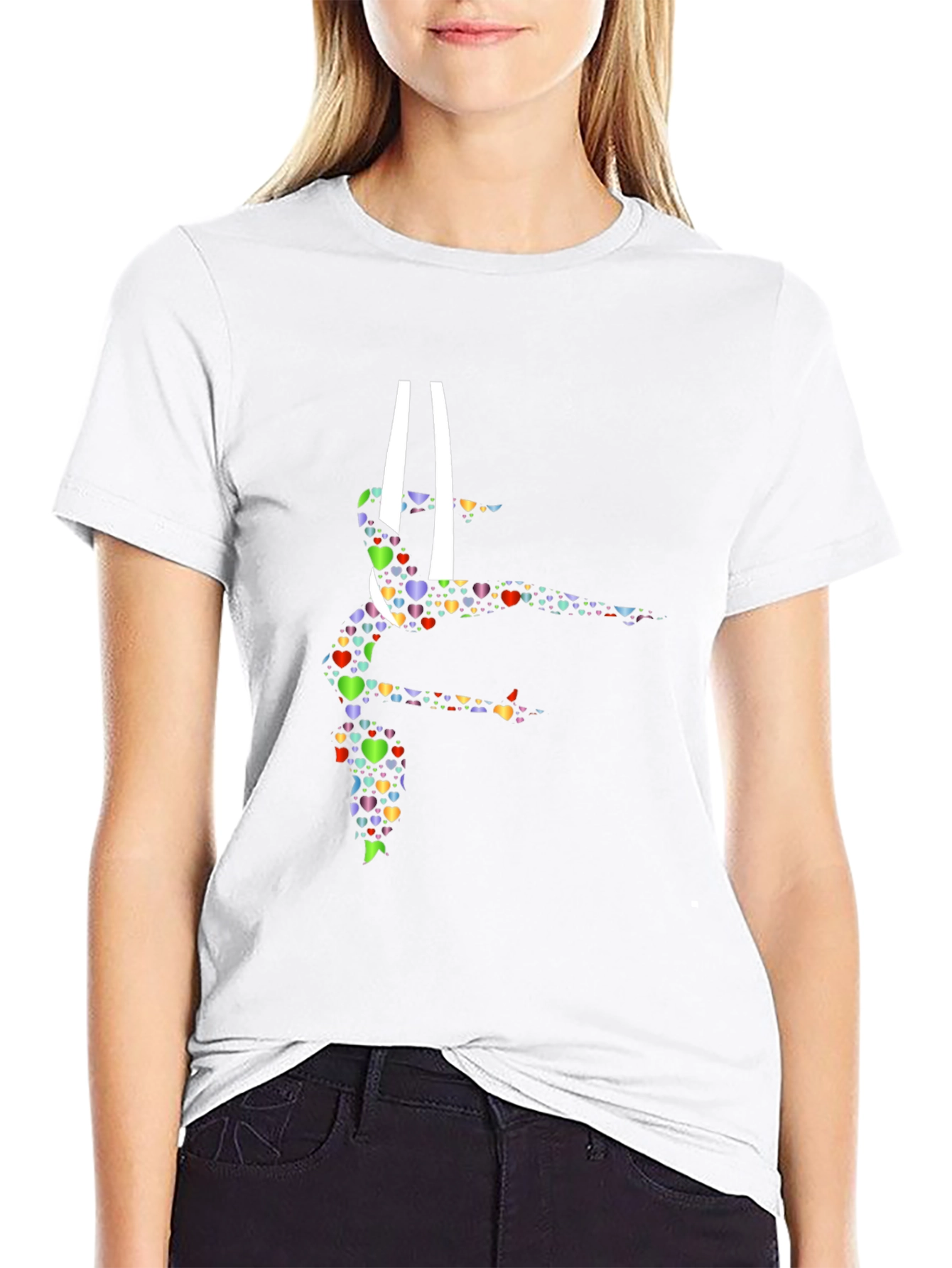 Gymnastics Heart Graphic Tee - Black