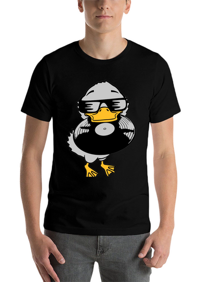 Duck DJ Graphic Tee - Black