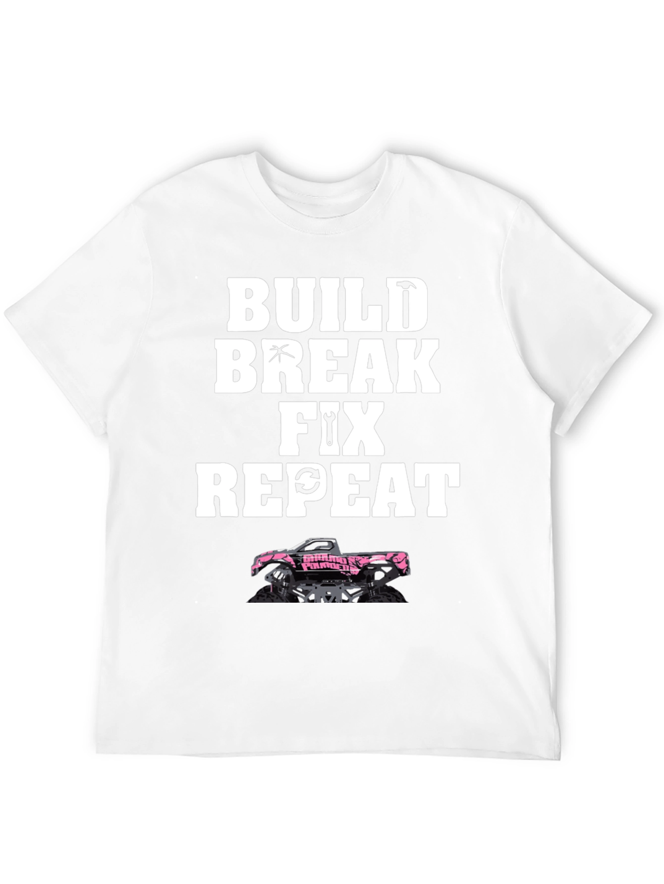 Build Break Fix Repeat Black Graphic Tee