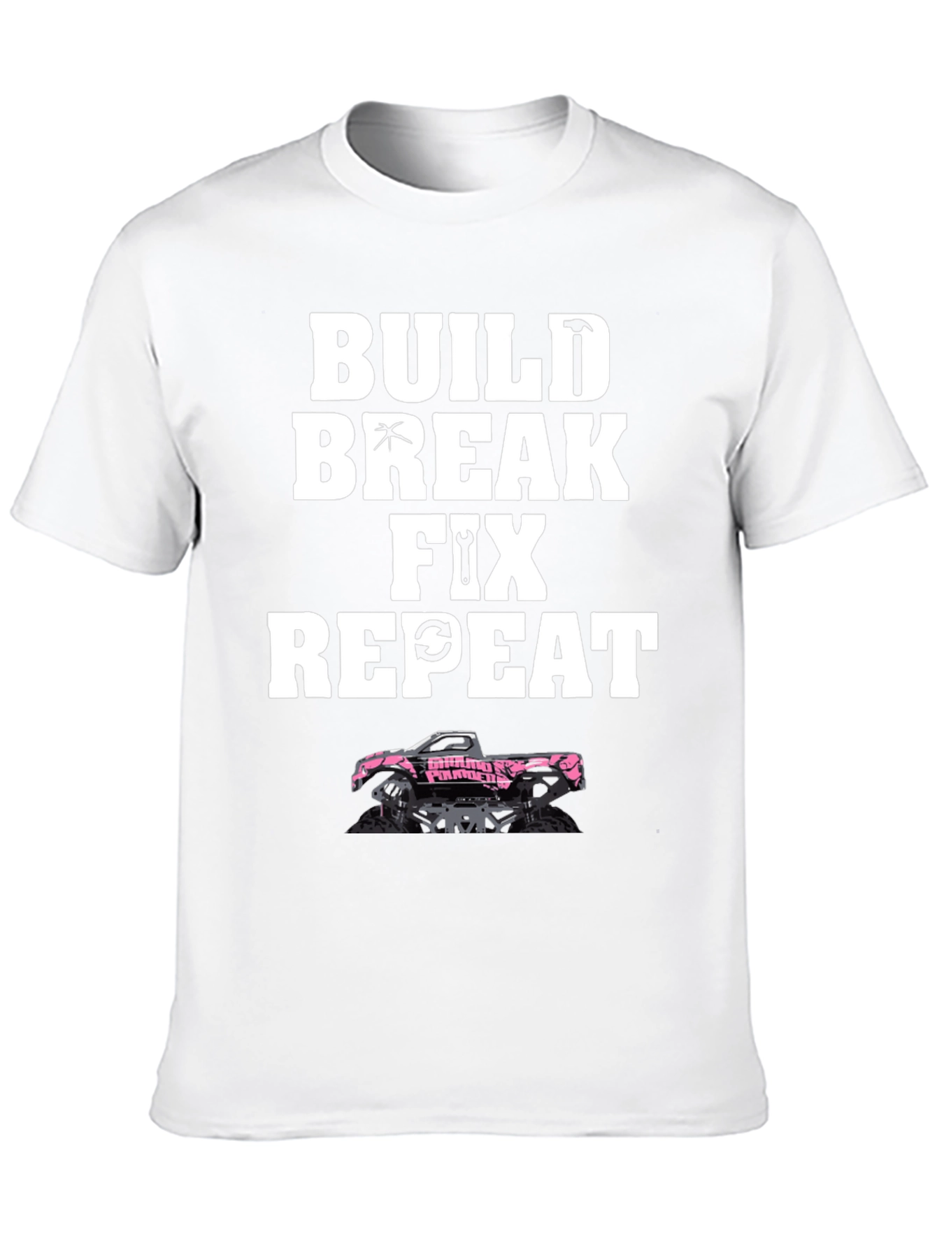 Build Break Fix Repeat Black Graphic Tee