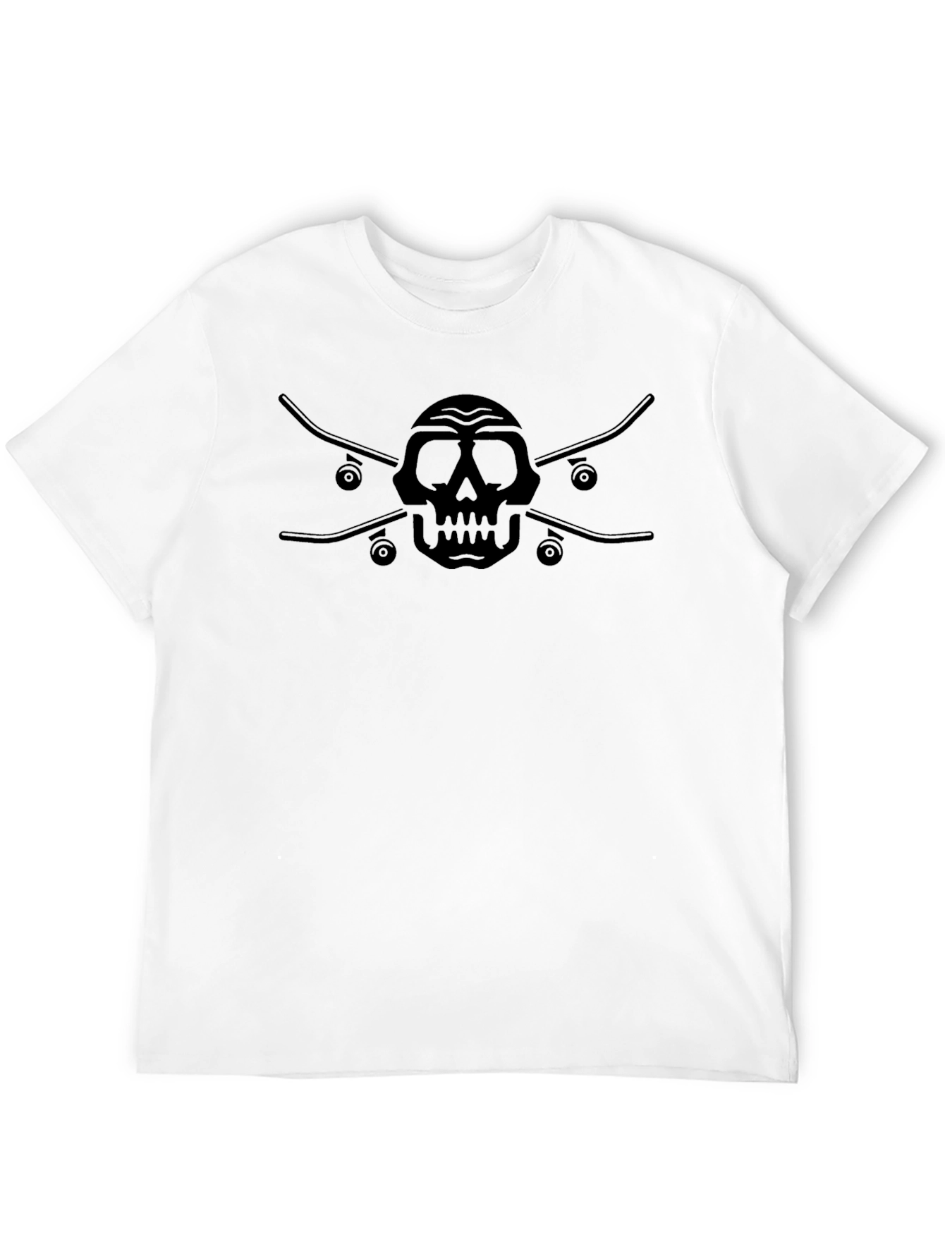 Skull & Skateboards Graphic T-Shirt - Mens Black Tee