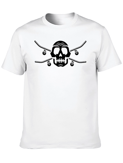 Skull & Skateboards Graphic T-Shirt - Mens Black Tee