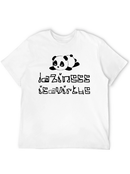 Lazy Panda Graphic T-Shirt - Laziness is a Virtue