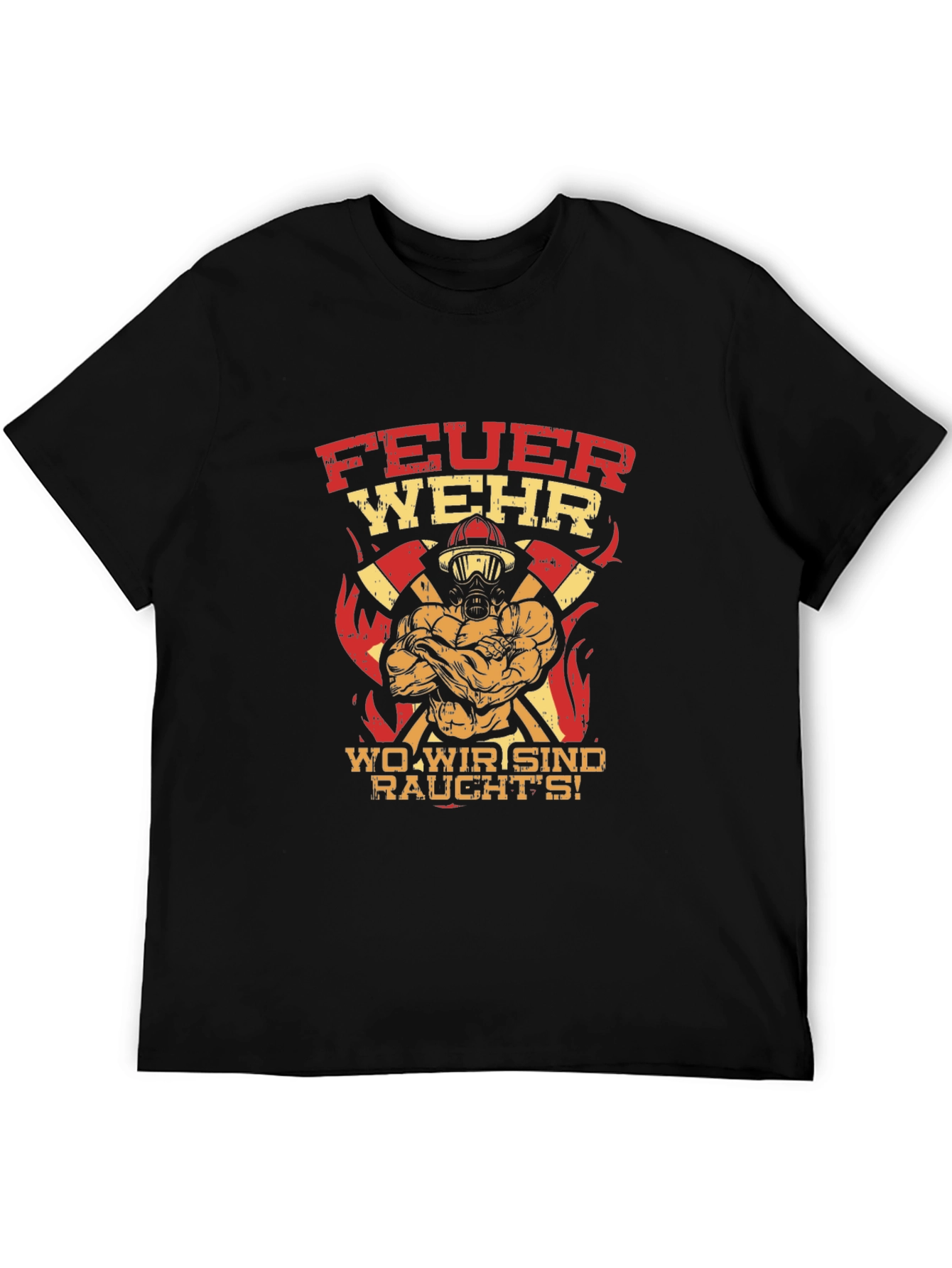 Firefighter Graphic Tee - FeuerWehr Design