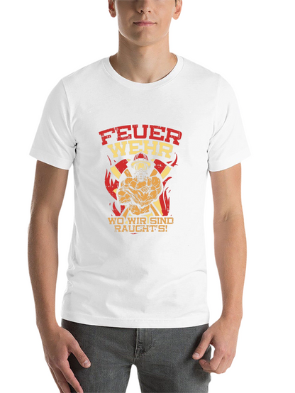 Firefighter Graphic Tee - FeuerWehr Design
