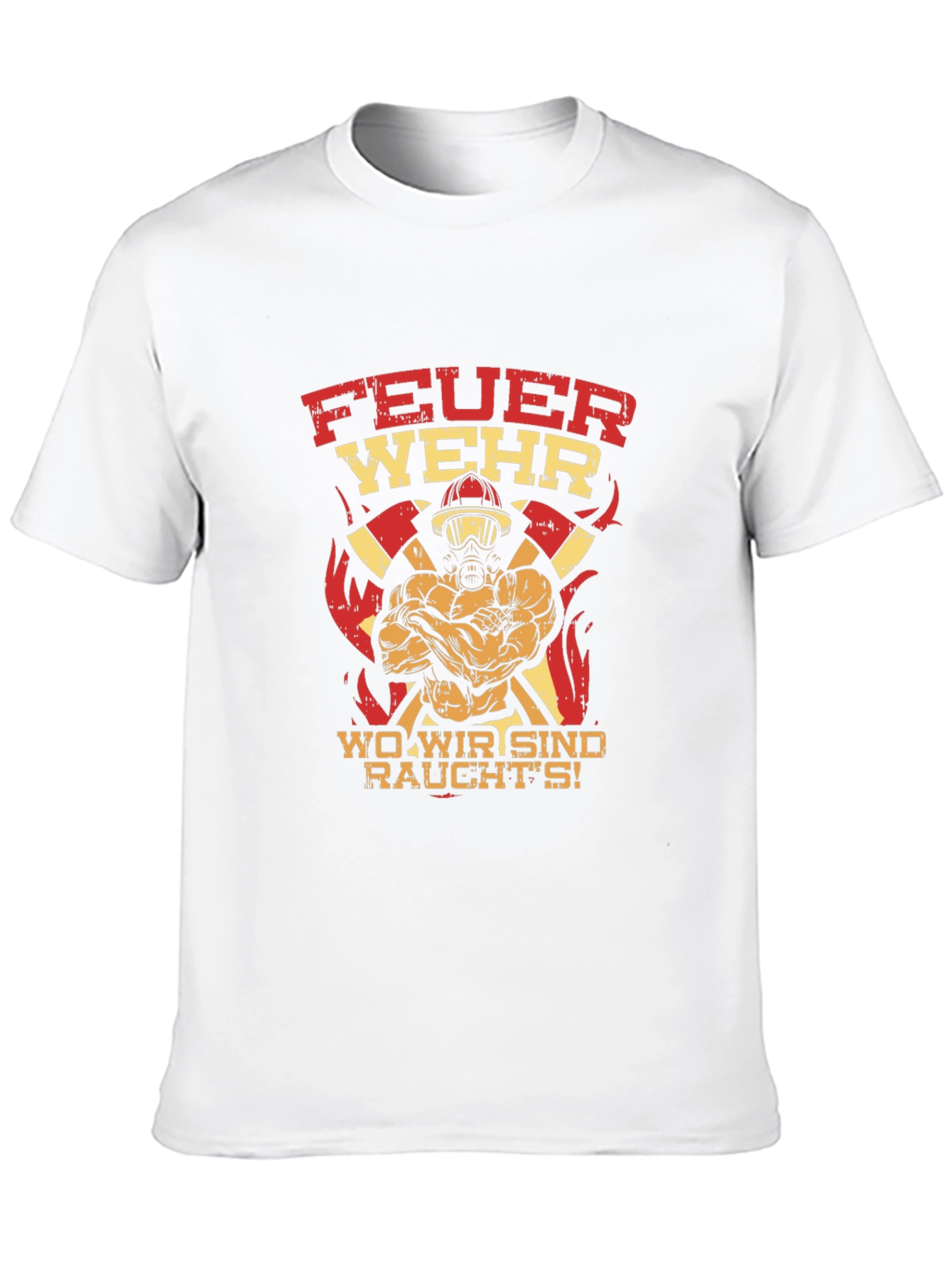 Firefighter Graphic Tee - FeuerWehr Design