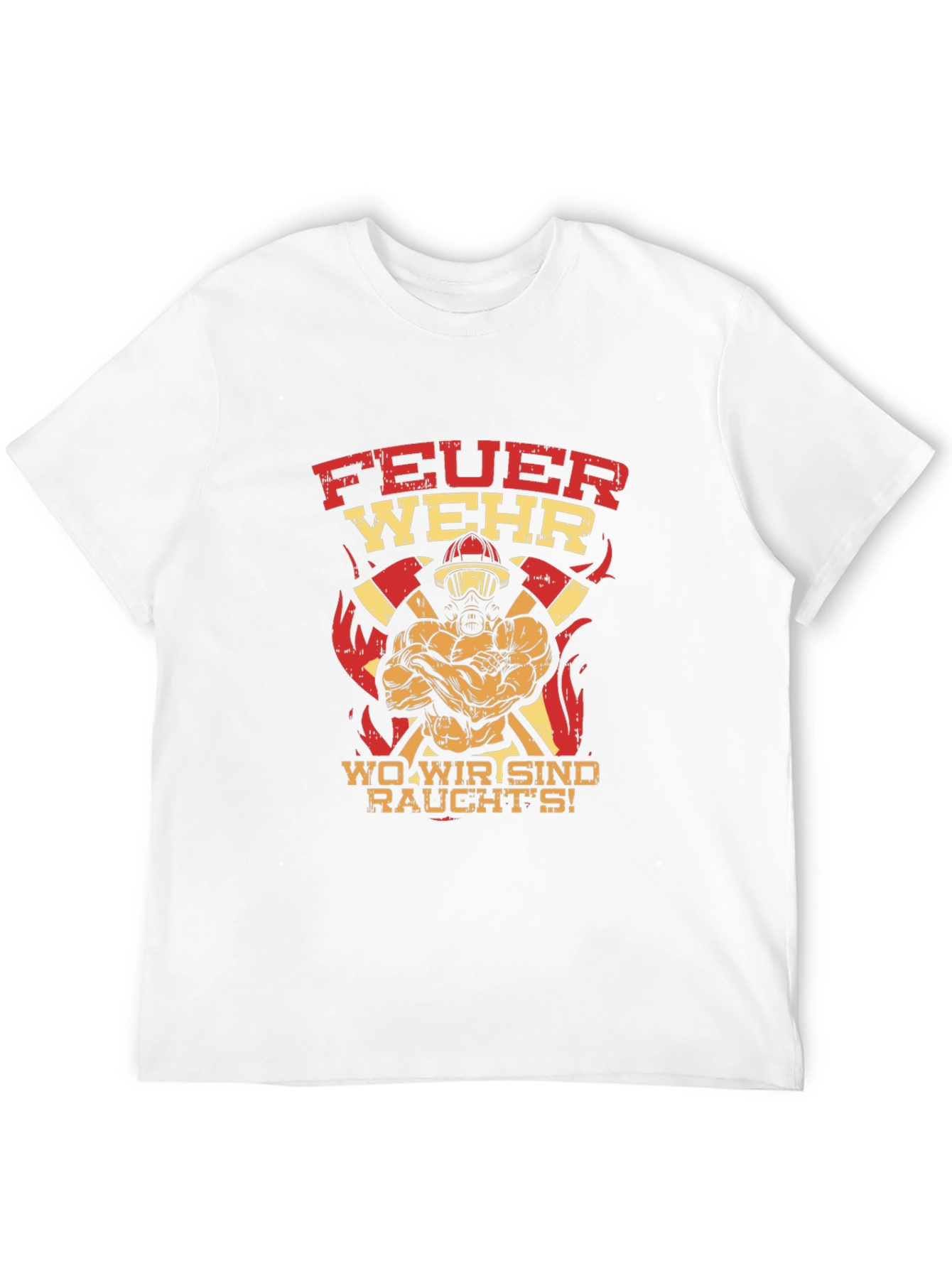 Firefighter Graphic Tee - FeuerWehr Design