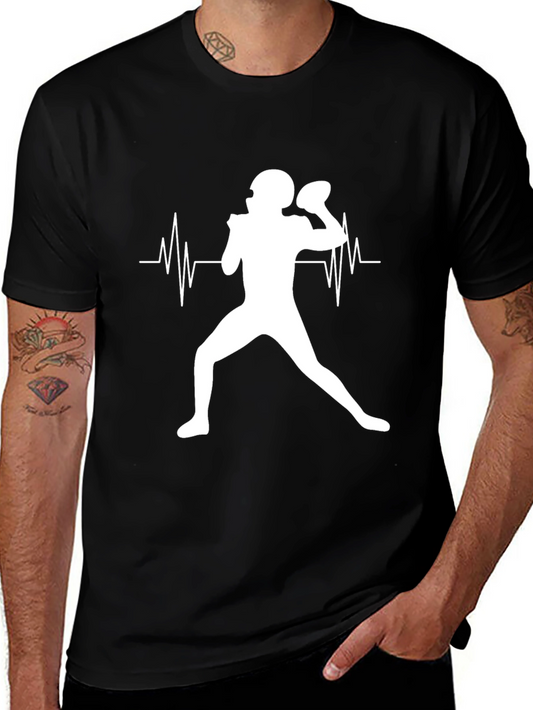 Football Heartbeat T-Shirt: Passion on Display