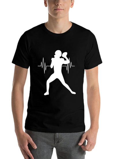 Football Heartbeat T-Shirt: Passion on Display