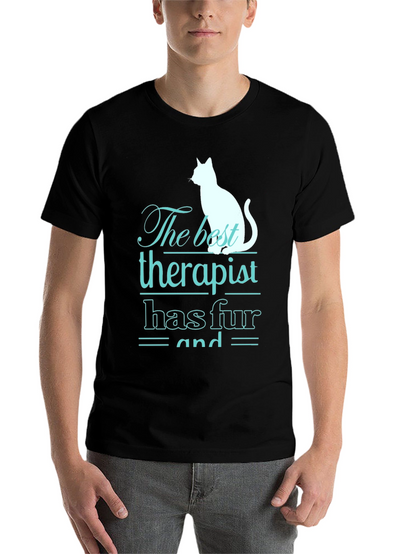 Cat Therapist T-Shirt - Funny Pet Lover Tee