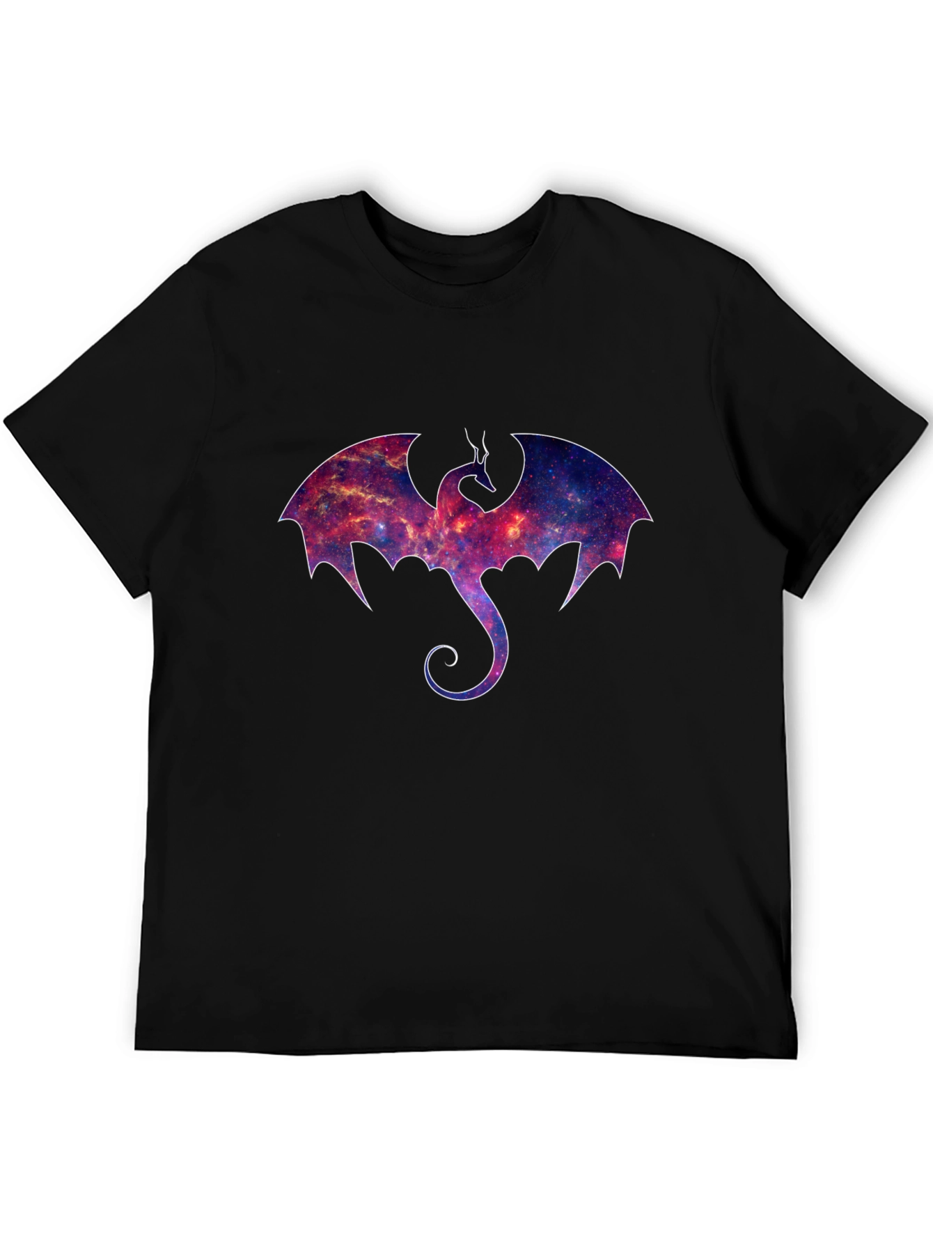 Galaxy Dragon Graphic Black T-Shirt