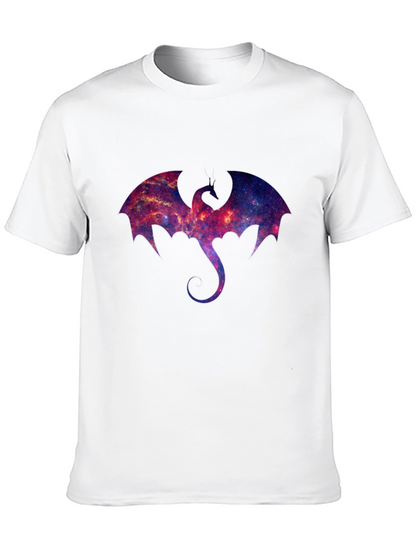 Galaxy Dragon Graphic Black T-Shirt