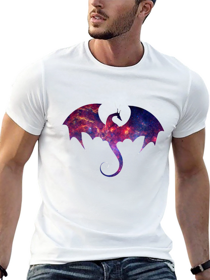 Galaxy Dragon Graphic Black T-Shirt