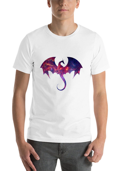 Galaxy Dragon Graphic Black T-Shirt