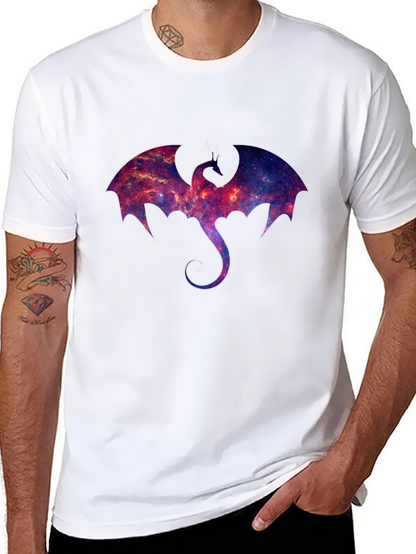 Galaxy Dragon Graphic Black T-Shirt