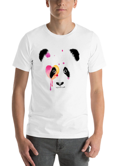 Panda Heart Graphic Black T-Shirt