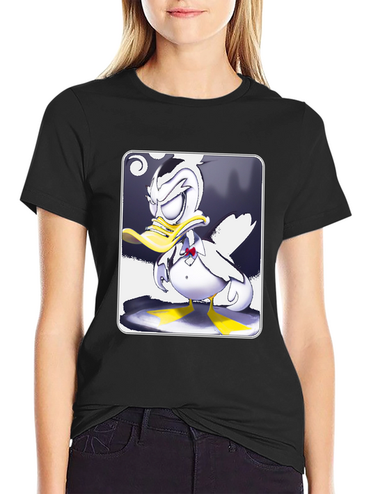 Grumpy Cartoon Duck Graphic Tee