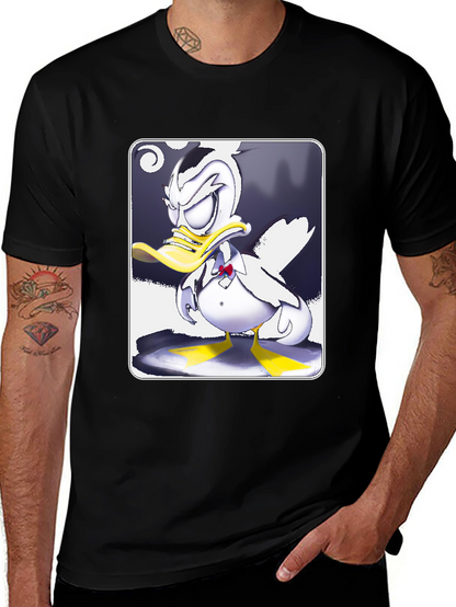 Grumpy Cartoon Duck Graphic Tee