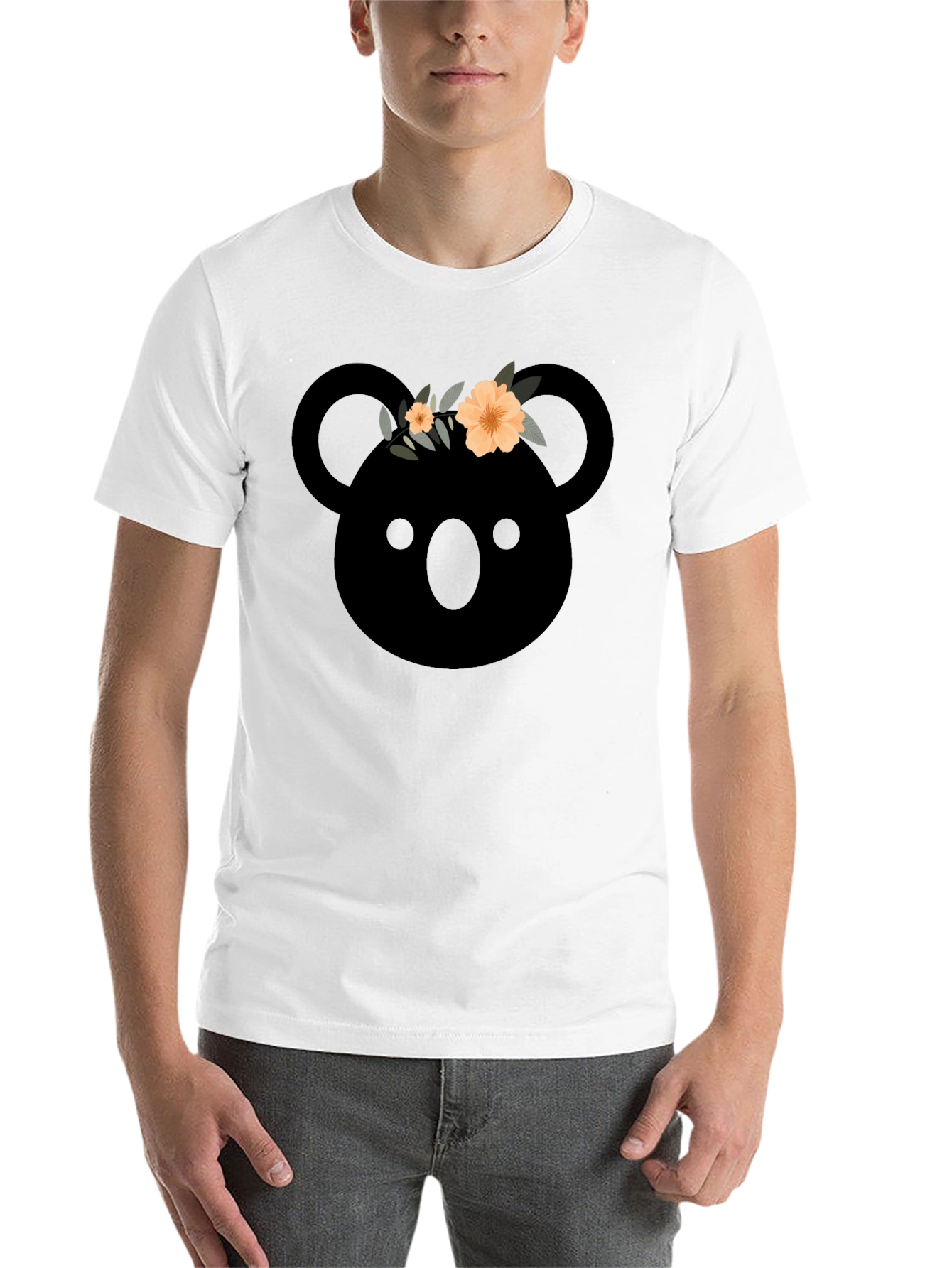 Koala with Flower Crown Graphic T-Shirt