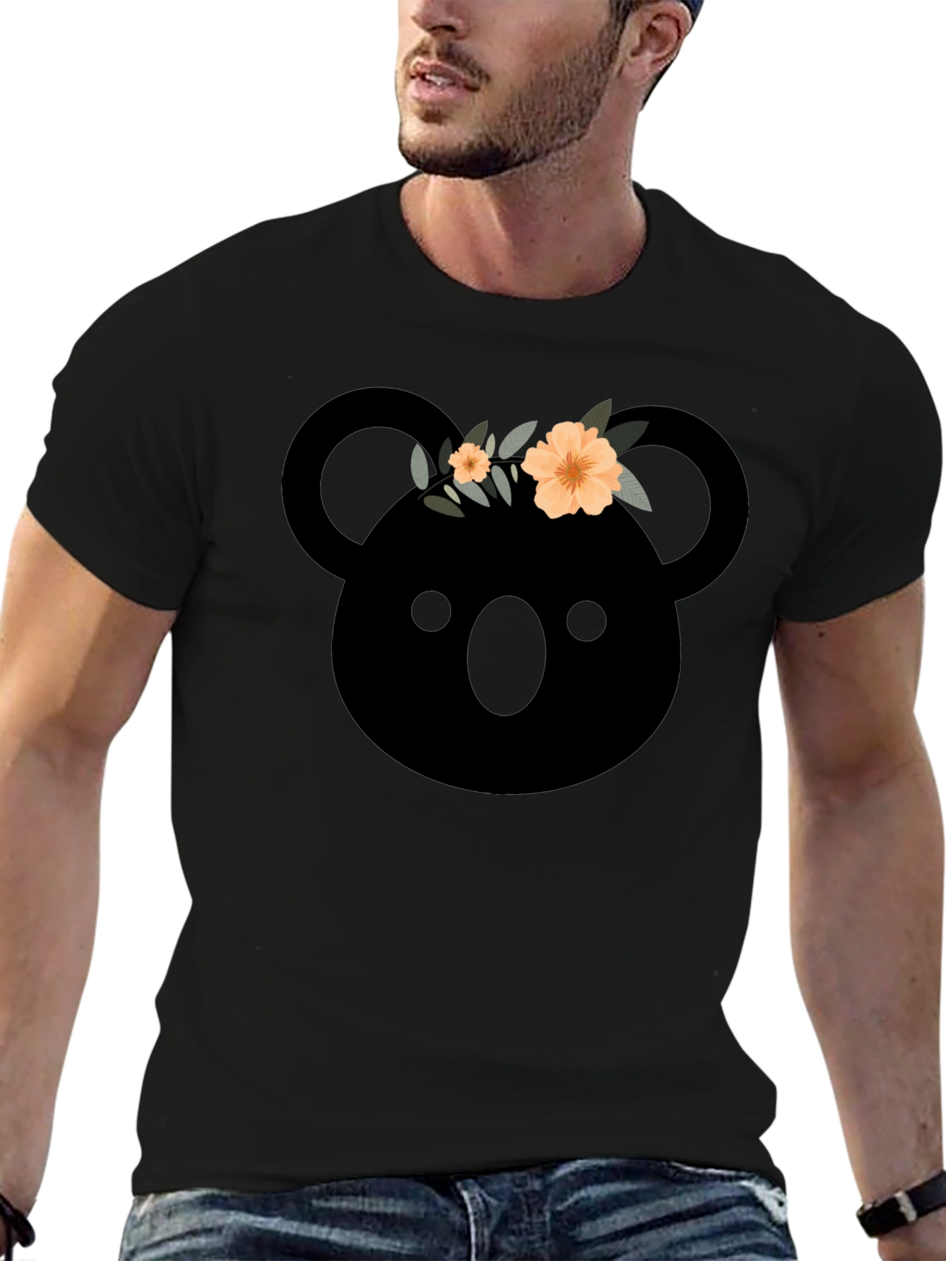 Koala with Flower Crown Graphic T-Shirt