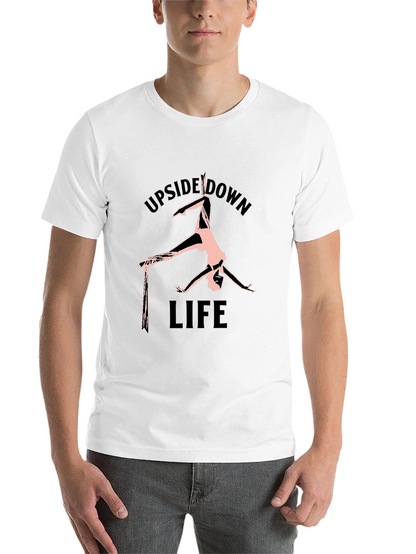 Upside Down Life Black Graphic T-Shirt