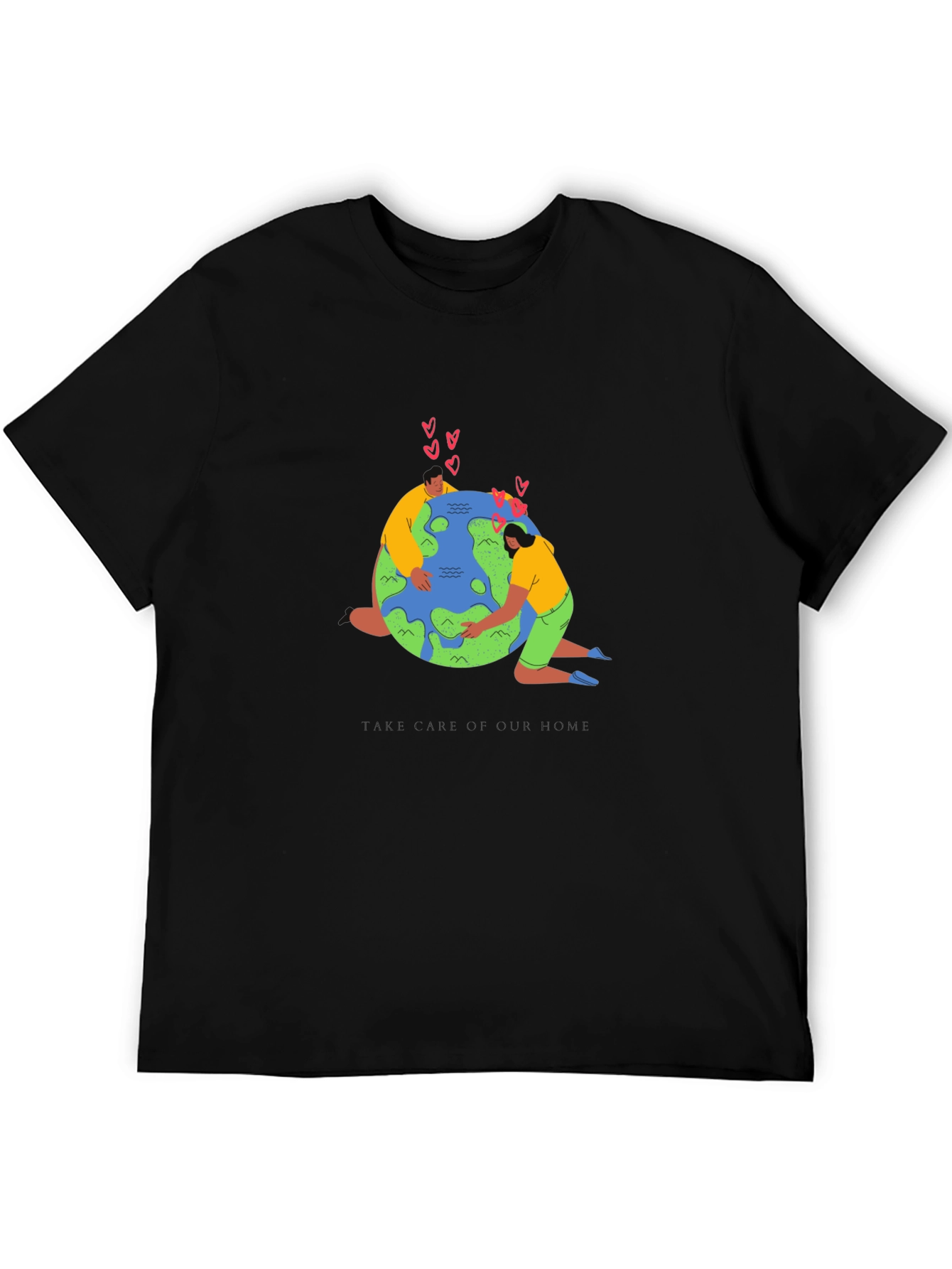 Love Our Earth Graphic Tee - Black Cotton